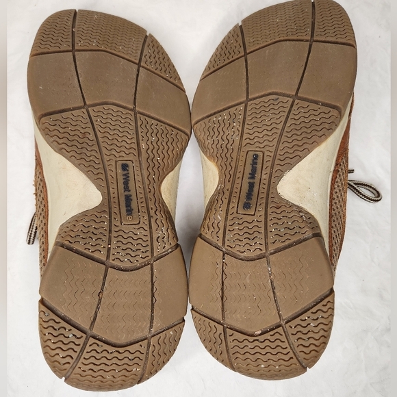 Mens Brown Leather Boat Shoes - Picture 8 of 12